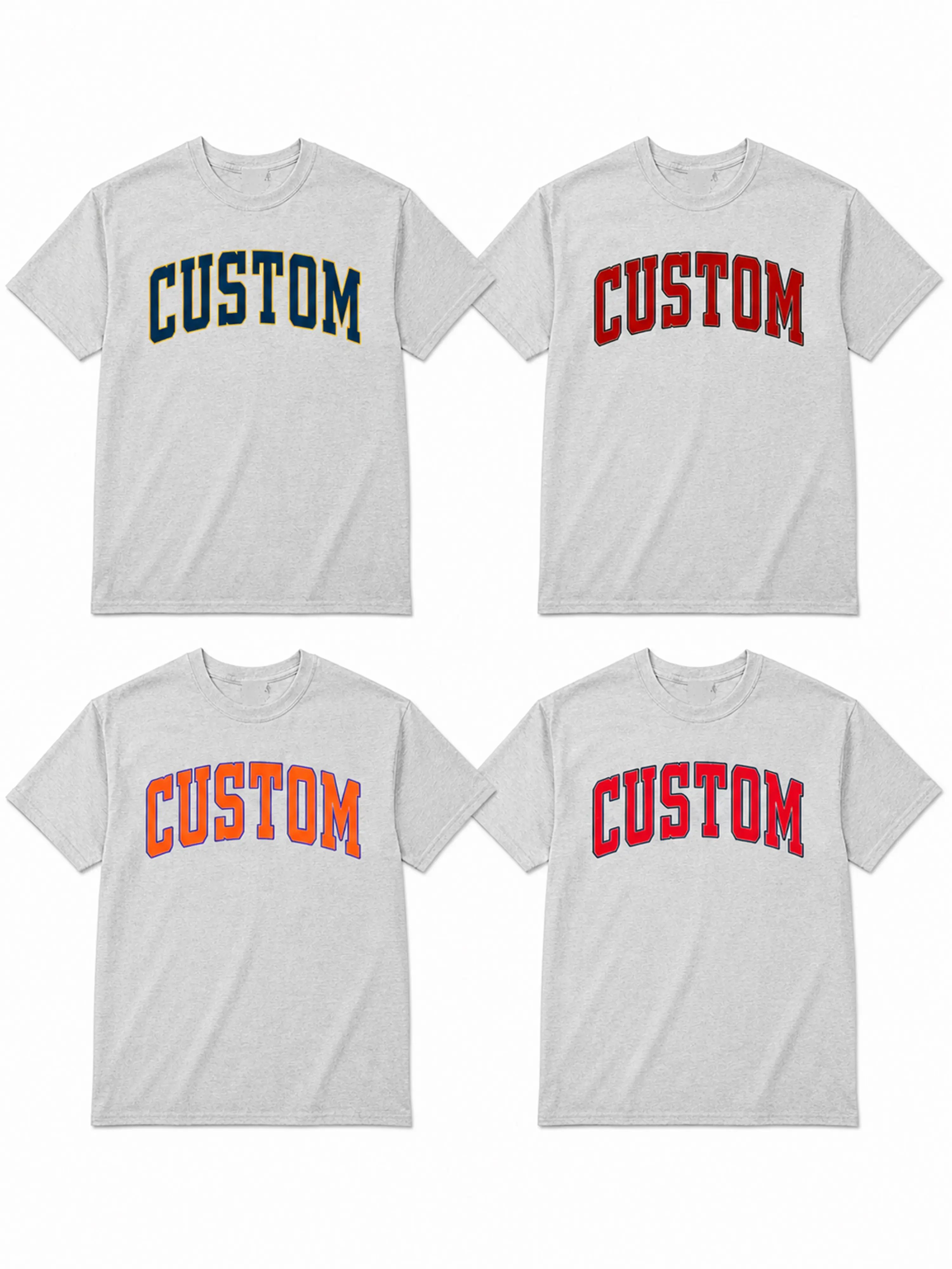 All-Team Distressed Varsity College T-Shirt – Ash Grey, Custom Your Team, Classic Cotton Tee With A Vintage Athletic Look, Game Day Shirt, Menswear & Womenswear