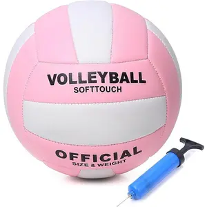 Official Size Volleyball | Thick PU Waterproof Anti-Explosion Ball for Training, Games & Beach Play (Pump & Needle Included)