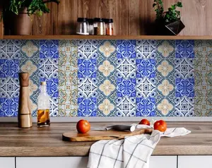 HomeRoots 400254 8 x 8 in. Bella Mix Mosaic Yellow Removable Peel & Stick Tiles