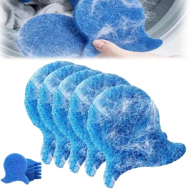 24-Pack Pet Hair Catcher for Laundry, Reusable Microfiber Washer and Dryer Hair Remover Fish for Dog and Cat Fur, Lint and Dander on Clothes, Towels, Bedding and Blankets, Easy-Rinse Laundry Helper for Pet Owners and Home Cleaning