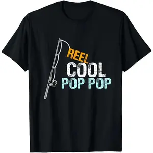 Round Neck Cotton Tee Cool Pop Pop PopPop Gift from Granddaughter Grandson T-Shirt