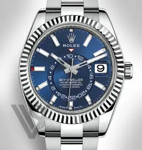 Rolex - Sky-Dweller - White Rolesor - Blue Index Dial  - Oyster Bracelet