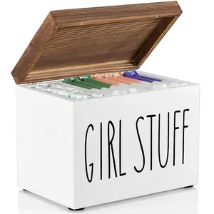Tampon Holder for Bathroom, Feminine Product Organizer, Pad Organize Case with hinged lid, Shark Week Tampon Storage, Girl Stuff Box for Bathroom Accessories Gift Lightweight
