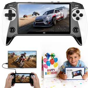 Portable Retro Game Console, 5.5-Inch Large Screen, 10 Emulator Support, Ultra HD Graphics Handheld Game Console, Ideal Gift for Birthdays, Fathers Day & Christmas