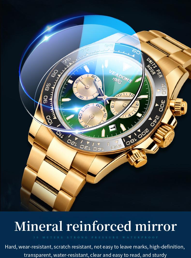 【SpringStatements】Men's Luxury Dress Watch Business Fashion VALENTINE'S DAY GIFT Quartz Watch Multifunctional wristwatch Chronograph QuartzMovement Luminous Date WaterResistant Boss Wristwatch for Party DailyWear Birthday Gift with Box 【SpringStatements】Men's Luxury Dress Watch Business Fashion VALENTINE'S DAY GIFT Quartz Watch Multifunctional wristwatch Chronograph QuartzMovement Luminous Date WaterResistant Boss Wristwatch for Party DailyWear Birthday Gift with Box