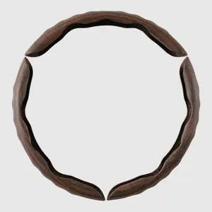 Wood Grain Pattern Car Steering Wheel Cover, 3 Counts/set Non-slip Sweat-absorbing Car Steering Wheel Protector, Universal Car Interior Decoration Accessories, Car Steering Wheel Insert Accessories