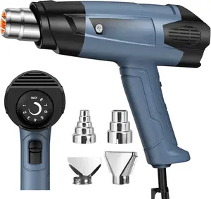 Heat , Heavy Duty Fast Heating, Variable Control 120F~1200F (50-500) 4 Nozzles Heat  for Crafting, Shrink Tubing,Vinyl Wrap (Blue)