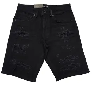 THREAD THEORY MEN'S DENIM SHORTS JET BLACK TT-26570