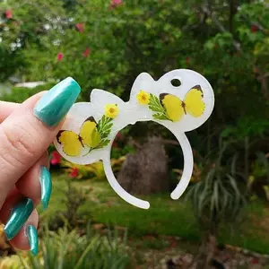 Butterfly Floral Mouse Ears Key chain