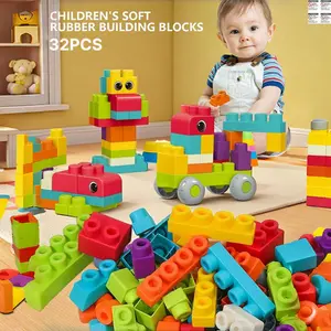 Mega Bloks 32-Piece Creative Building Block Set, Building Kit, Educational Construction Toy for Kids, Durable and Safe Design, Perfect DIY Gift Idea