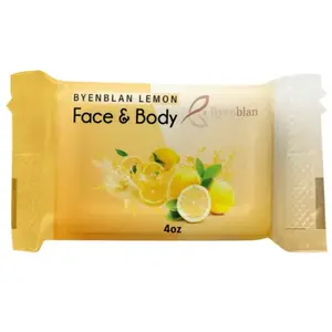 Byenblan Lemon Face & Body Soap Bars 2 Pieces Mix Limon Carrots 10G Daily Glow Gentle Facial Cleanser for Skin Repair