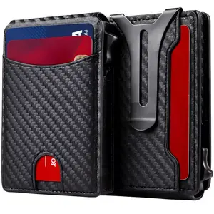 RFID Blocking Pop-Up Wallet for Men Slim Bifold with Money Clip, Magnetic Closure, ID Window & Max Capacity Summer Travel & Everyday Carry