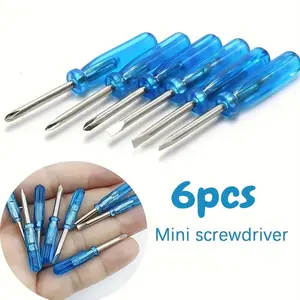 6-Piece Mini Precision Screwdriver Set, Multiple Models, Ideal for Toy Repair & DIY, Plastic & Metal Materials, Perfect for Enthusiasts & Handicraft Practice