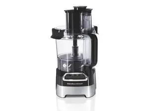 Hamilton Beach 70723G Black & Stainless 10 Cup Stack & Snap Big Mouth Food Processor
