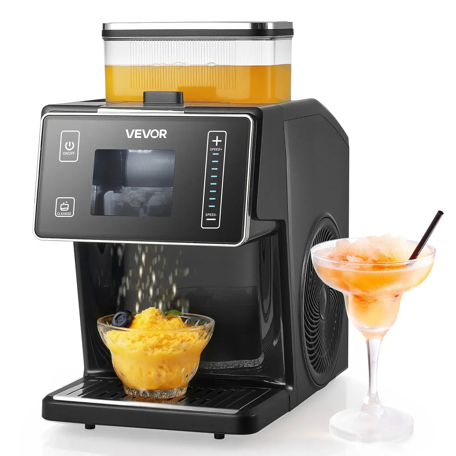 【Summerfinds】VEVOR Snowflake Ice Machine,44LBS/24H Snowflake Ice MakerIce-Shaver Machine with Stainless Steel BladeElectric Snow Cone Maker with 0.2 Gal Tank60S Fast Pre-Cooling, Shaved Ice Machine