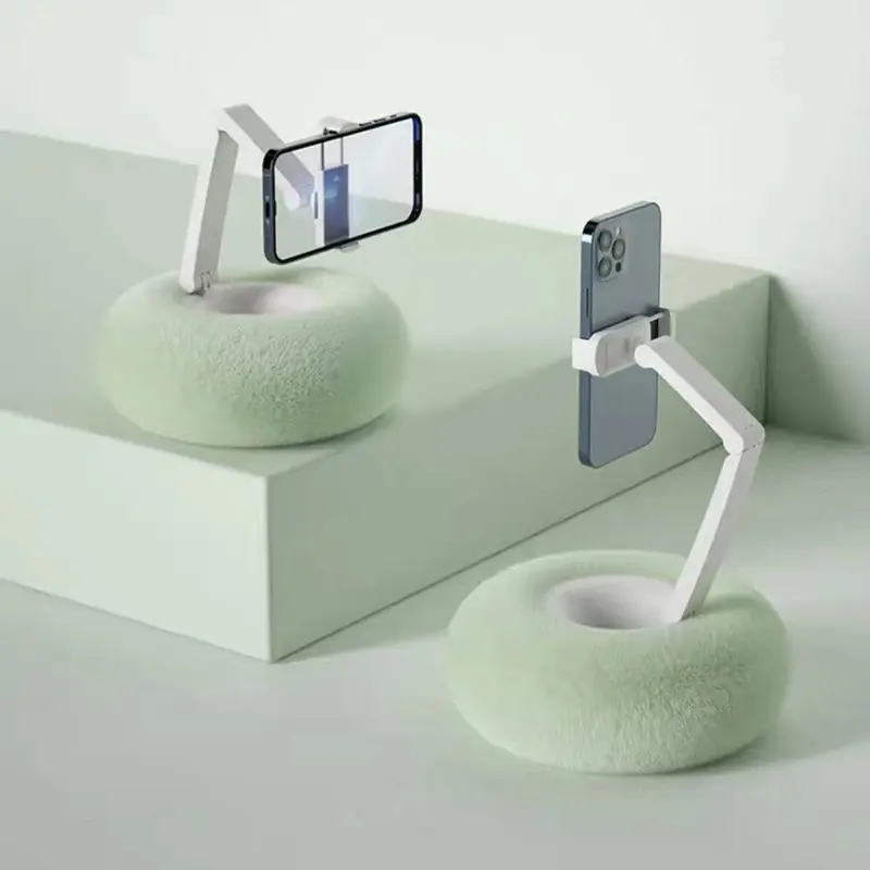 Plush Pillow Stand with Snack Bowl - Multi-Angle Adjustable Bed Reading Cushion, Compatible with Multiple Sizes of Devices, Tablet Stand Pillow, Tablet Mount Stand, Adjustable Phone Holder for Bedside