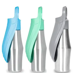 Water Bottle Portable Dog Accessories Water Dispenser - Stainless Steel Pet Travel Cup Outdoor Collapsible Dog Water Bowl
