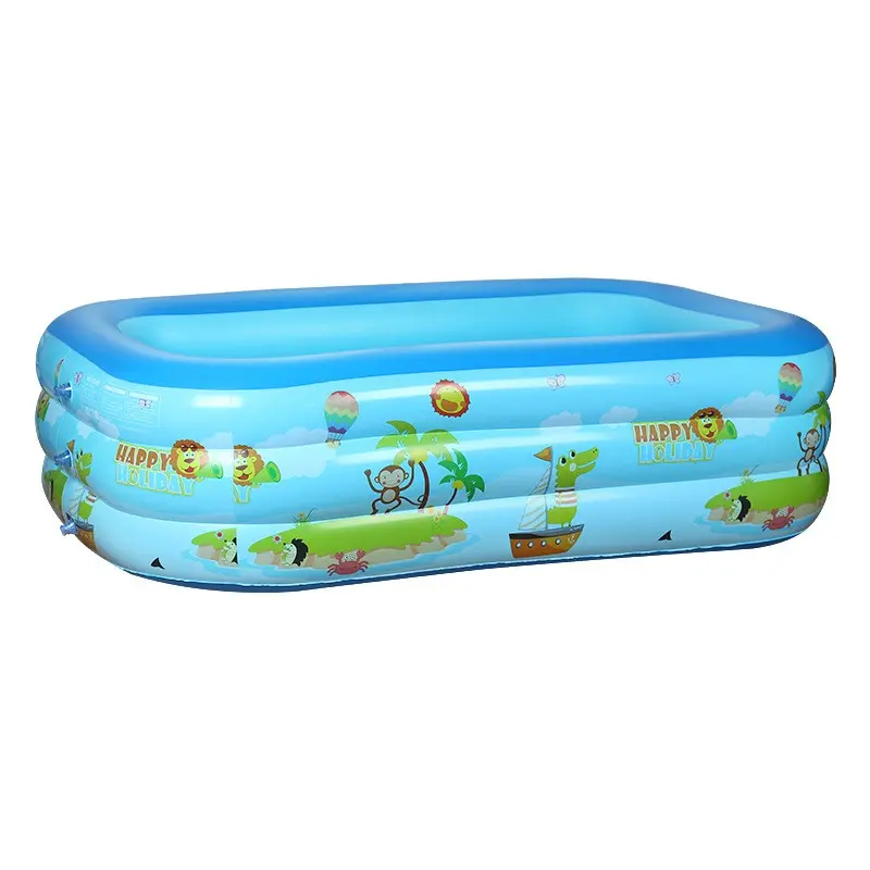Inflatable Swimming Pool, Durable PVC Inflatable Swimming Pool, Rectangular Inflatable Pool, Easy To Carry and Store, Portable Swimming Pool, Blow Up Pool, Kiddie Pool, Suitable for Summer Yard Water Entertainment Games, Parties and Gatherings