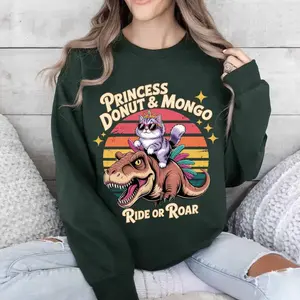 Princess Donut & Mongo Shirt, Funny Fantasy Reading Tee with Retro Achievement Design – Cute Bookish Apparel for Sci-Fi Fans & Avid Readers