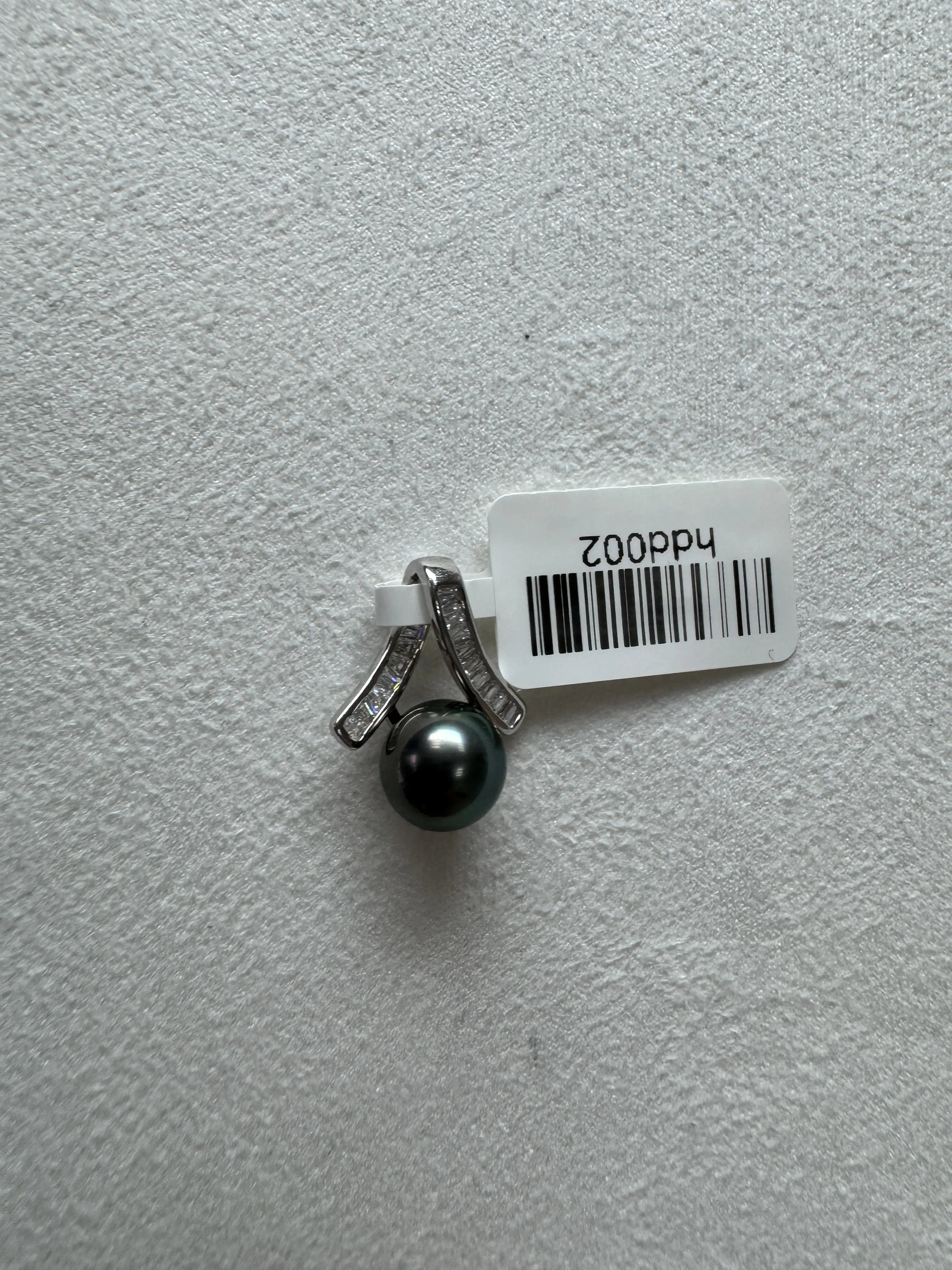 hdd002 Modern Split Silver Setting Tahitian Black Pearl Pendant