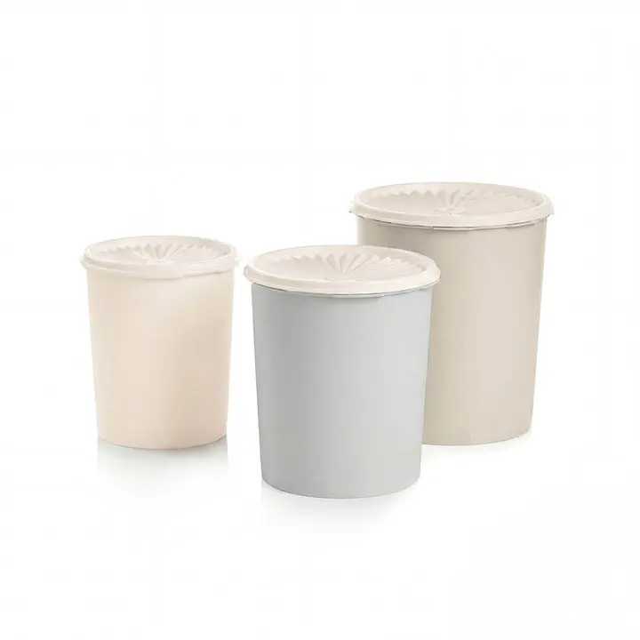 Tupperware Classic Decorator Canister Set of 3.    5-cup/1.75 Qt./ 2.75 Qt.