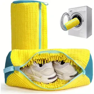 Washing Machine Shoe Bag Durable Polyester Zipper Laundry Organizer for Home Laundry Room Compact Storage Solution
