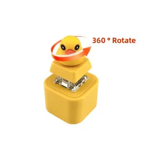 Quacking Duck Keyboard Keychain Button Pinch Music Pendant Funny Fidget Toy for Relaxation