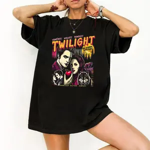 Retro Vintage Twilight Shirt, Twilight Fans Homage Sweatshirt, Gift For Book Lover Twilight Saga Comic Retro, Vampires Wolves Romance shirt