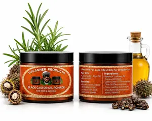 Ylflanner Black Castor Oil Pomade 4 Oz  Hair Care