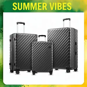 LUGGEX 3 Piece Set Luggage with Spinner Wheels, Polycarbonate Expandable Hard Shell Suitcase with TSA Lock for Travel & Business summervibes EX-Core fathersdaygift