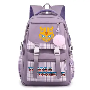 Trans-formers Fashiontable Backpack Men's and Women's Travel Backpacks Large Capacity Classic Daypack Waterproof and -Purple