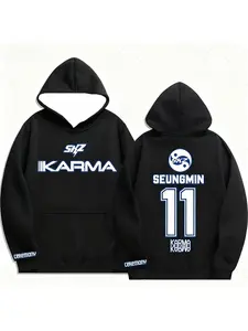 Autumn/Winter Kpop Karma Super Large Hoodies Men's and Women's Harajuku Sportswear Street Outfit Hip Hop Hoodies Hoodies Couple Outfit