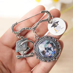 Personalized Bridal Bouquet Photo Charm Pin – Wedding Keepsake, Groom Memory Pin, Custom Memorial Remembrance Gift