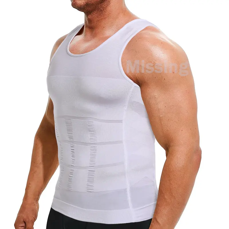 CATTIBOR 1/2/3/4 Pack Men Round Neck Compression Tank Top,Men Shaping Vest,Men Sleeveless Shirt Shapewear,Men GYM Workout Fitness Shirts Tank Tops Shirts Menswear & Underwear,Men's Underwear For All Seasons