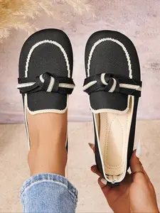Women's Wide Fit Flat Shoes, Round Toe Flats, Classic Round Toe Slip-On Design, Fashion Ballet Style, Comfortable All-Day Wear, Casual Daily Match