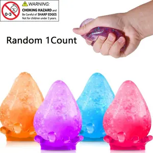 Squishy Drop-Shaped Stress Relief Toy, 1 Count Ice Cube-Shaped Squishy, Sensory Fidget Toy for Kids with Autism, Classroom Prize Toy, Decompression Squeeze Toy