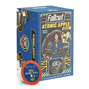 Bones Coffee Company | Atomic Apple Apple Pie Flavored Coffee Pods 12 Count Medium Roast Keurig Compatible