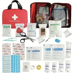 160 Piece First Aid Kit, Premium Waterproof CompactTrauma Medical Kits for Any Emergencies, Ideal for Home,Office, Car, Travel, Outdoor, Camping, Hiking,Boating,Giftfor Families #SummerVibes