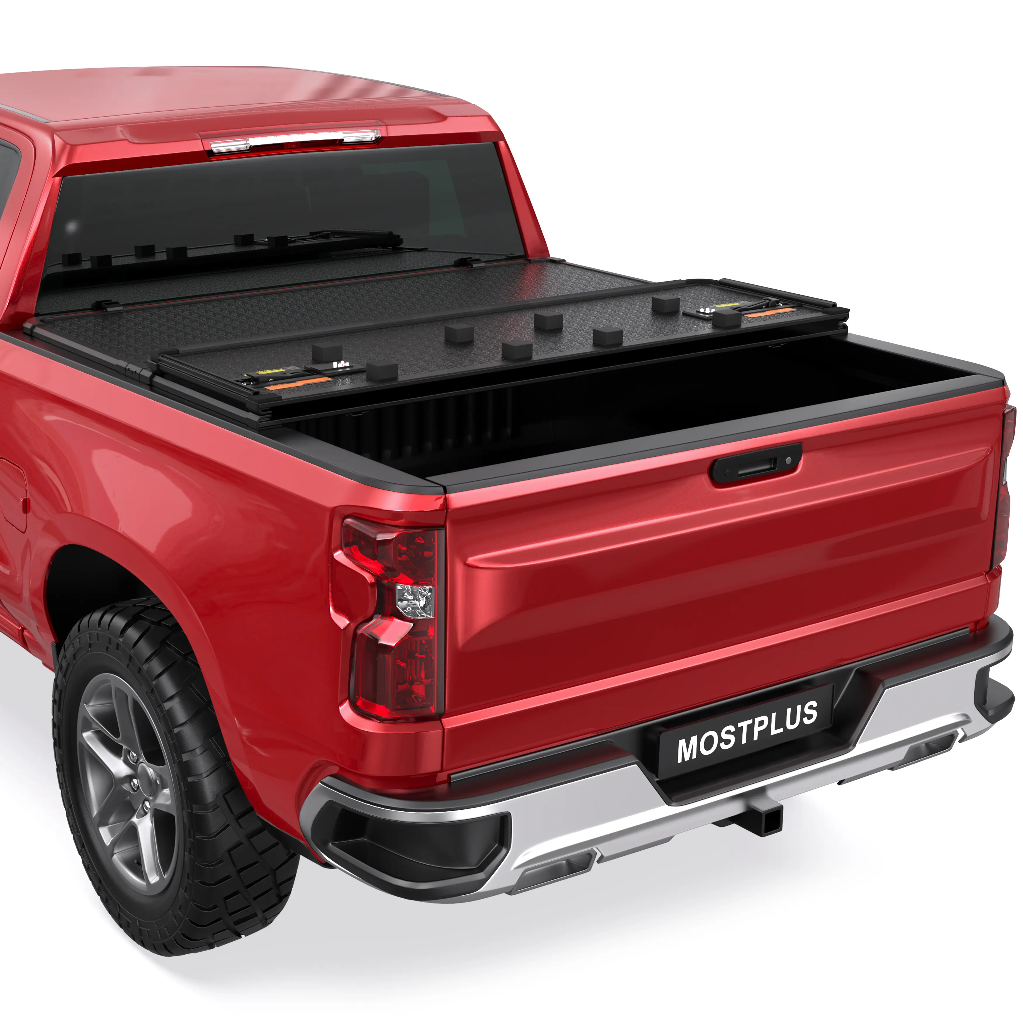 (Deals for you)MOSTPLUS For 2015-2026 Chevy Colorado GMC Canyon 5FT/6FT Aluminum Tri-Fold Hard Truck Tonneau Cover