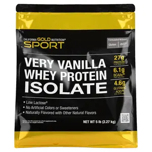 California Gold Nutrition Whey Protein Isolate, Very Vanilla , 5 lb (2.27 kg)