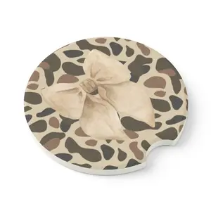 Camo Bow Car Coaster: Soapstone Vehicle Accessories