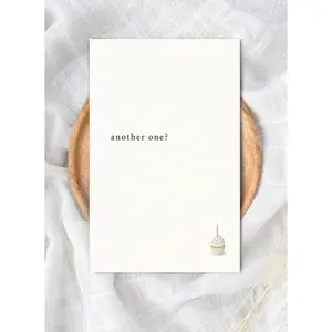 Funny Coworker Birthday Card, Another One Typography Birthday Card, Modern Minimal Greeting Card, Millennial Humor