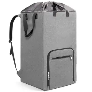 Laundry Backpack for College Students Dorm Essentials, Extra Large 90L Hanging Bag with Adjustable Shoulder Straps, Portable Laundry Tote for Apartment, Laundromat, Travel, Laundry Shoe Bag, Removable Laundry Bag,summervibes