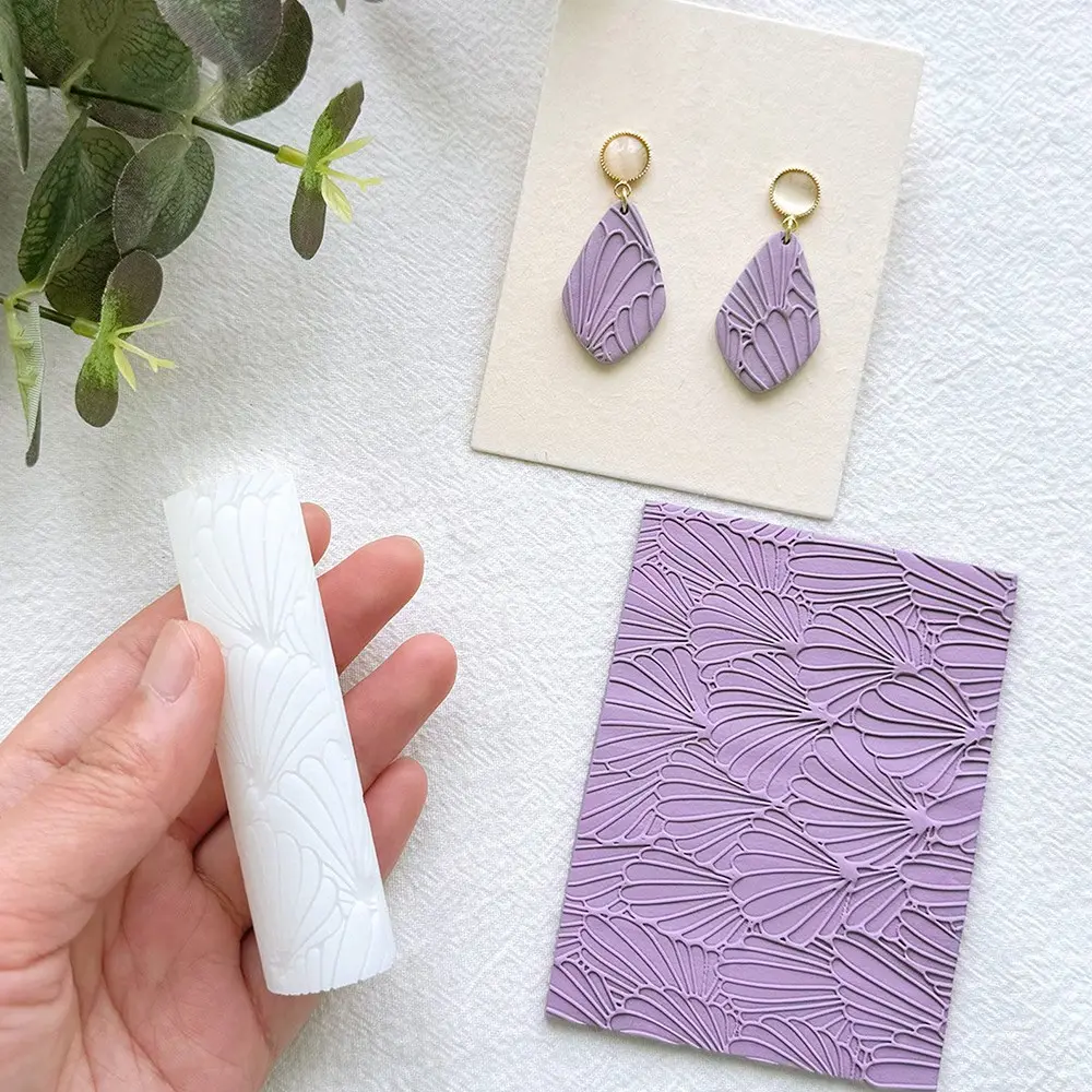 Polymer Clay Texture Roller, Ideal for Craft and Model Making, Perfect for Earrings, Pins, Pendants, Essential Polymer Clay Tools for Polymer Clay Enthusiasts