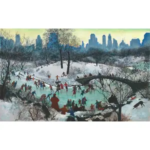 Skating In Central Park (249 Piece Wooden Christmas Puzzle)