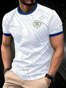 Philippines Men's Football Jersey & National Team Round Neck Comfortable Stylish Jersey Sport Shirt, Casual Fitted Short Sleeve, All Seasons Wear