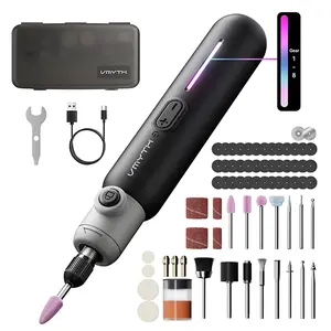 VMYTH Brushless Rotary Tool Kit iPen E3 , 67PCS Mini Cordless Rotary Tool with RGB Display, Brushless Motor, 22000 RPM, 8-Speed Electric Engraving Pen  Accessories for Sanding Polishing Drilling Carving Cutting DIY Crafts Drill Bits, for 3D printer