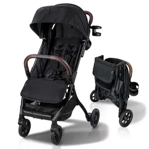 Strolee Lightweight Everyday Travel Stroller v2 -  Single Handed Fold, Magnetic Buckle & Expandable LinQ System That Grows With Your Family- 50 Lb Seat Capacity