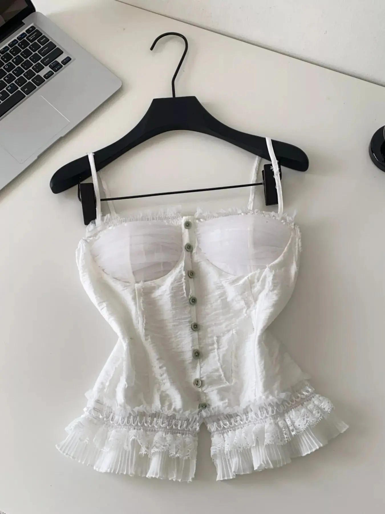 Lace Ruffled Tank