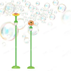 Electric Bubble Machines With Adjustable Bubble Height; Electric Upright Rechargeable Bubble Machines With Music And Lights; Sunflower Automatic Bubble Machine Toys; Bubble Toys For Outdoor Weddings, Birthdays And Camping; Automatic Bubble Maker